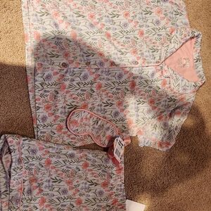 Sleep On It Floral Pajama Set with Eye Mask